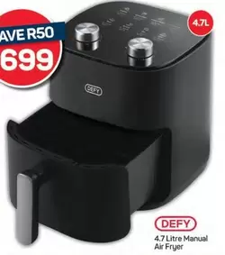Defy - 4.7 Litre Manual Air Fryer