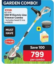 ryobi - 550 W Electric Line Trimmer Combo