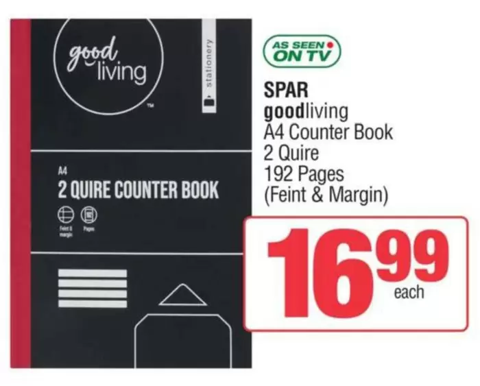 Spar - A4 Counter Book 2 Quire 192 Pages
