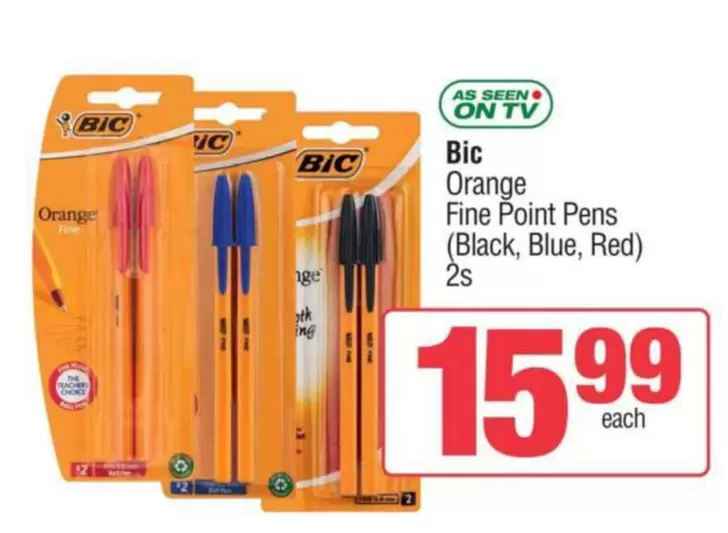 BIC - Orange Fine Point Pens