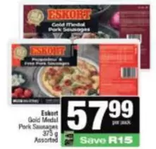 Eskort - Gold Medal Pork Sausages