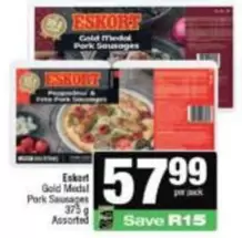 Eskort - Gold Medal Pork Sausages