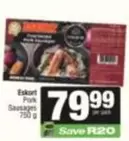 Eskort - Pork Sausages