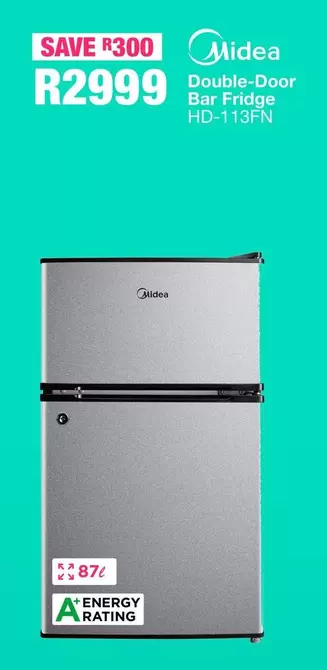 Double-Door Bar Fridge HD-113FN