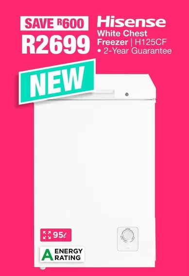 Hisense - White Chest Freezer H125CF