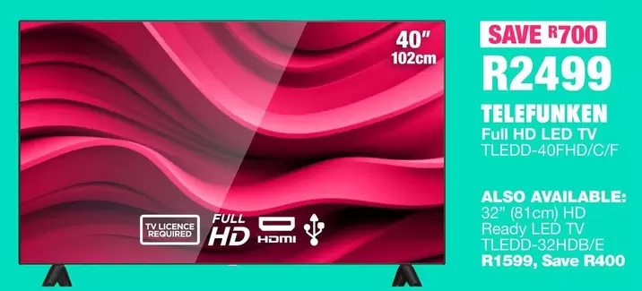 Telefunken - Full HD LED TV TLEDD-40FHD/C/F