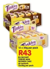 Mini - TINKIES MINI SPONGE CAKE