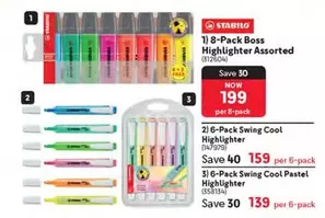 Boss - 8-Pack  Highlighter Assorted
