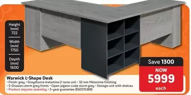 Warwick - L-Shape Desk