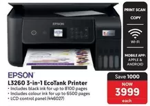 Epson - L3260 3-in-1 EcoTank Printer