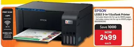 Epson - L3252 3-in-1 EcoTank Printer