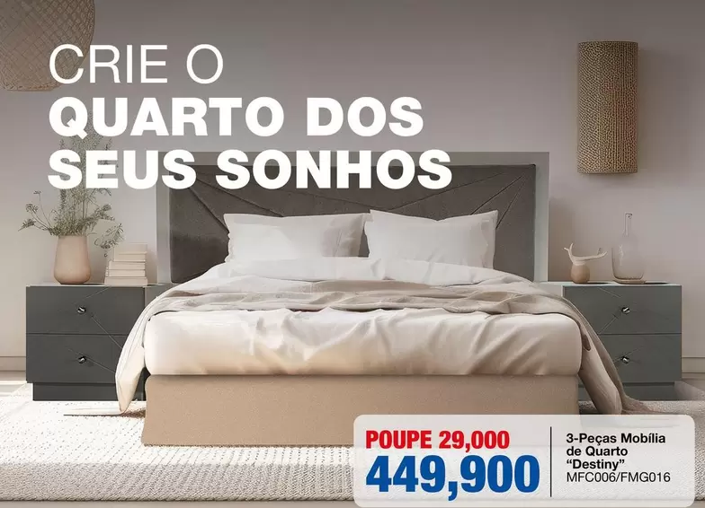 3-Peças Mobilia de Quarto "Destiny" MFC006/FMG016