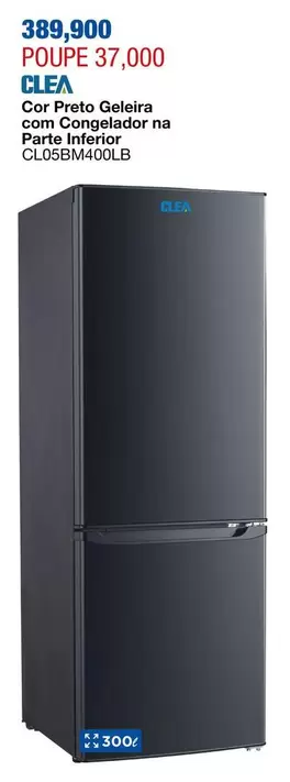 Cor Preto Geleira com Congelador na Parte Inferior CL05BM400LB