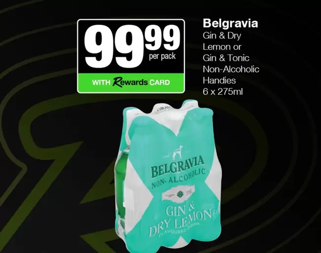 Gin & Dry Lemon or Gin & Tonic Non-Alcoholic Handies