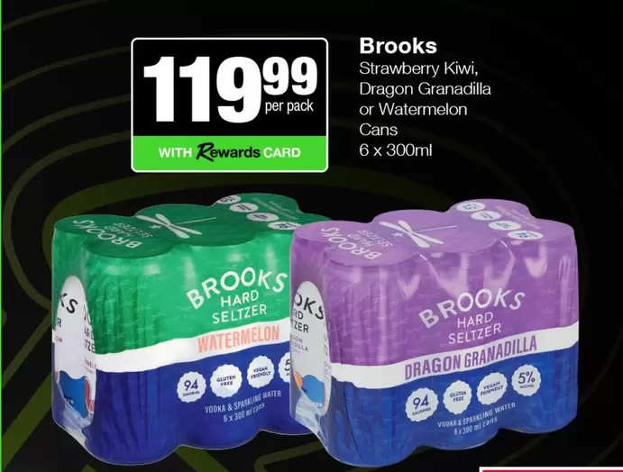 Kiwi - Strawberry , Dragon Granadilla or Watermelon Cans