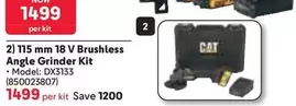 CAT - 115 mm 18 V Brushless Angle Grinder Kit