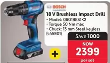 Bosch - 18 V Brushless Impact Drill