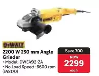Dewalt - 2200 W 230 mm Angle Grinder