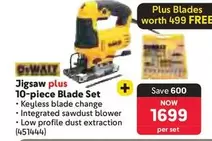 Dewalt - Jigsaw plus 10-piece Blade Set