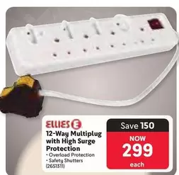 12-Way Multiplug with High Surge Protection