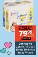 Johnson's - Gentle All Over/ Extra Sensitive Baby Wipes