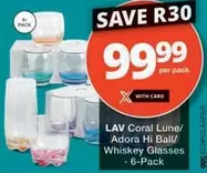 Coral -  Lune/ Adora Hi Ball/ Whiskey Glasses