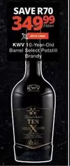 KWV - 10-Year-Old Barrel Select Potstill Brandy