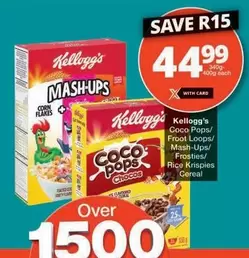 Kellogg's - Coco Pops, Froot Loops, Mash-Ups, Frosties, Rice Krispies Cereal