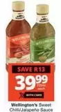 wellington's - Sweet Chilli/Jalapeño Sauce