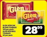 Glen - AFRICAN BLEND TEABAGS, ROOIBOS TEABAGS