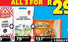 SASKO - Cake Wheat Flour, Super Maize Meal, Spekko