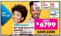 Hisense - 58" QLED Smart TV (58Q60)