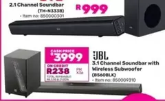 jbl - 2.1 Channel Soundbar (TH-N3338)