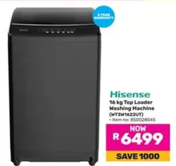 Hisense - Top Loader Washing Machine