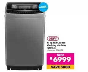 Defy - 17 kg Top Loader Washing Machine (DTL153)