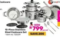 15-Piece Stainless Steel Cookware Set
