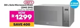 Defy - Solo Microwave Oven (DMO 390)