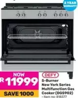 Defy - 5-Burner New York Series Multifunction Gas Cooker (DGS902)