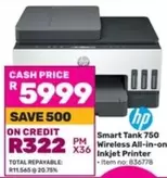 HP - Smart Tank 750 Wireless All-in-on Inkjet Printer