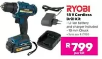 ryobi - 18 V Cordless Drill Kit