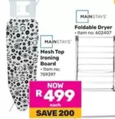 Mesh Top Ironing Board, Foldable Dryer