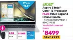 Acer - Aspire 3 Intel Core i5 Processor PLUS Value Bag and Mouse Bundle