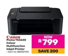 Canon - Pixma TS3640 Colour Multifunction Inkjet Printer