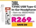 jbl - T310C USB Type-C In-Ear Headphones
