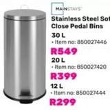 Soft Close Pedal Bins