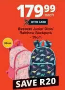 Everest - Junior Dino/ Rainbow Backpack