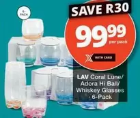 Coral -  Lune/ Adora Hi Ball/ Whiskey Glasses