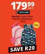 Everest - Junior Dino/ Rainbow Backpack