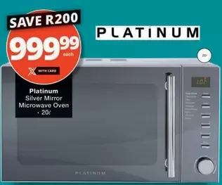 Platinum - Silver Mirror Microwave Oven