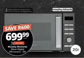 Silver Digital Microwave